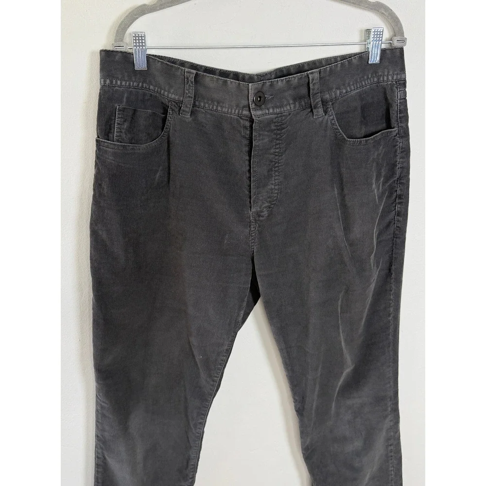 James Perse Corduroy Pants Mens 33 Grey Casual Slim Fit Stretch Preppy Casual